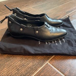 John Fluevog flats with dust bag